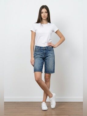 Y2K Style Women's Blue Denim Shorts Designer